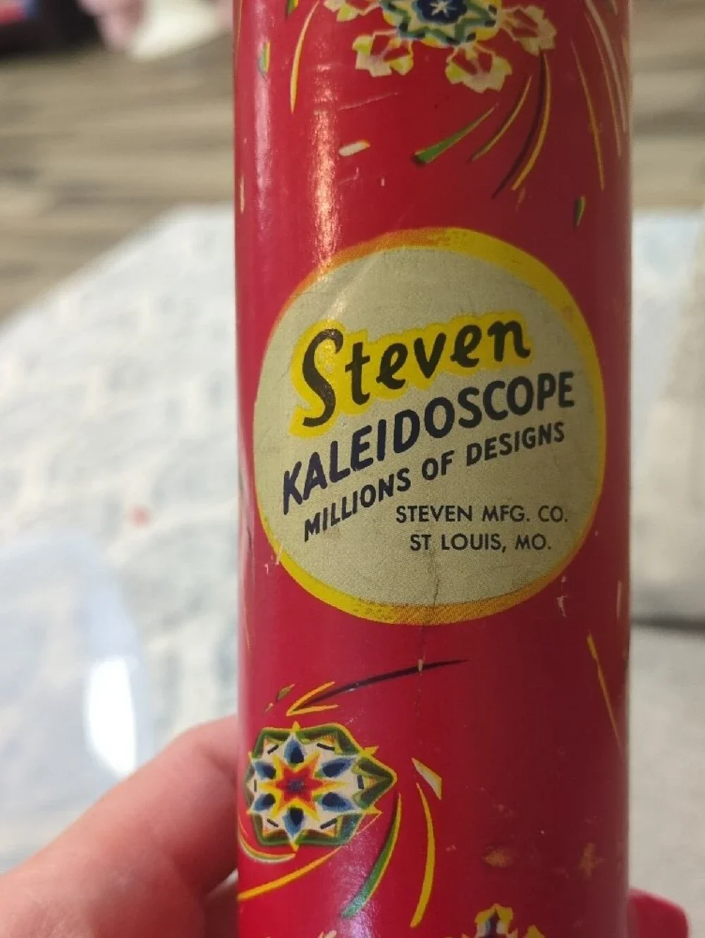 Steven Red and Navy Vintage Kaleidoscope Party Favor
